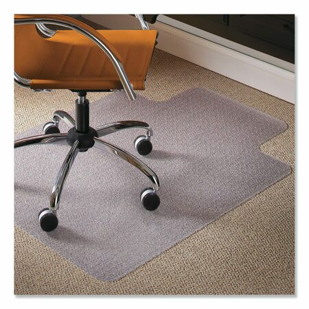 ES ROBBINS Chair Mat 45"x53", Traditional Lip Shape, Clear, for Carpet, Material: vinyl 141042